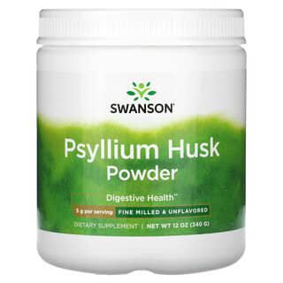Swanson, Cáscara de psyllium en polvo, 5 g, 340 g (12 oz)