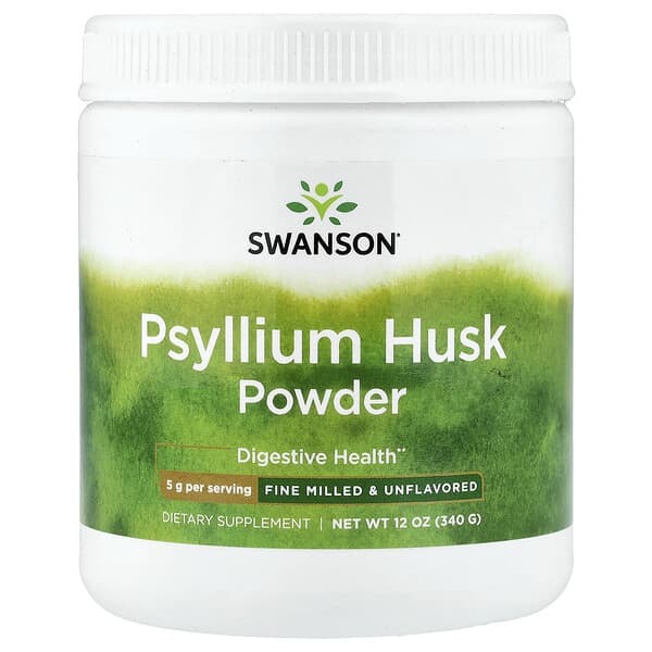 Swanson, 車前子殼粉，12 盎司（340 克）