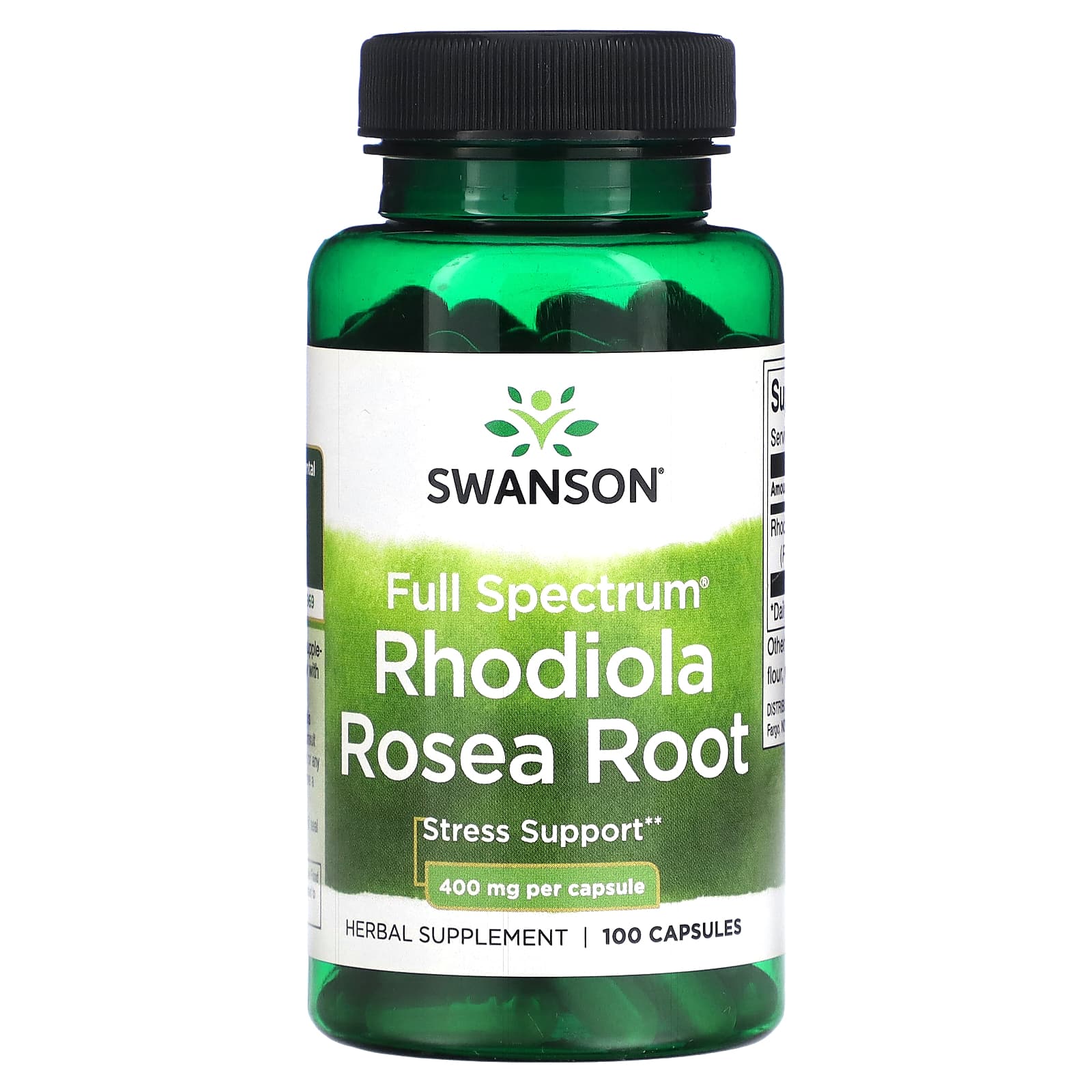 Swanson, Full Spectrum Rhodiola Rosea Root, 400 Mg, 100 Capsules