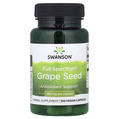 Swanson, Multifaceted® Grape Seed, 380 mg, 100 Vegan Capsules