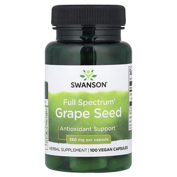 Full Spectrum® Grape Seed, 380 mg, 100 Vegan Capsules