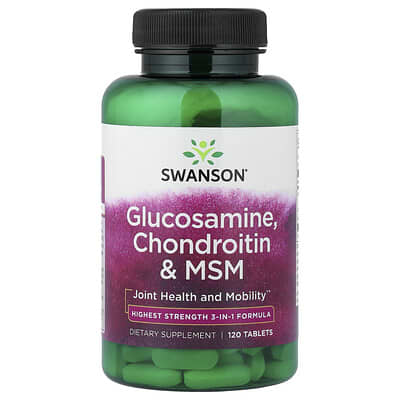 Swanson, Glucosamine, Chondroitin, & MSM, 120 Tablets