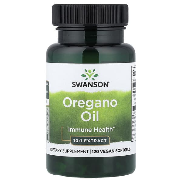 Swanson Vitamins, 오레가노 오일, 식물성 소프트젤 120정(소프트젤 1정당 150mg)