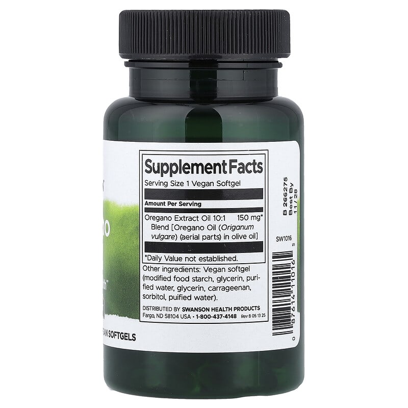 Óleo de Orégano, 120 Cápsulas Softgel Veganas (150 mg por Cápsula