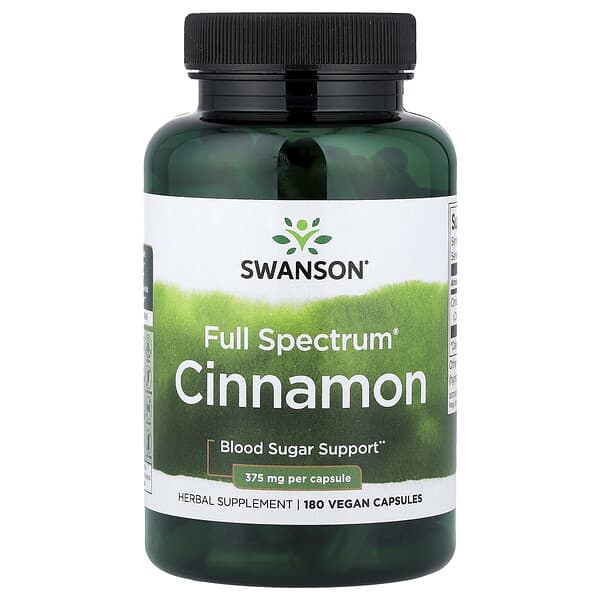 Full Spectrum® Cinnamon, 180 Vegan Capsules (375 mg per Capsule)