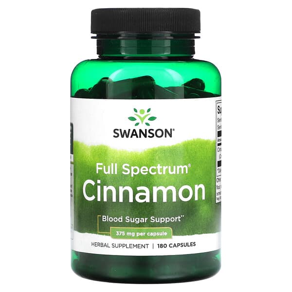 Swanson, Full Spectrum（フルスペクトル）シナモン、375mg、180粒