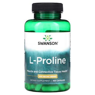 Swanson, L-пролин, 500 мг, 100 капсул