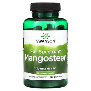 Swanson, Mangostán de espectro completo, 500 mg, 100 cápsulas