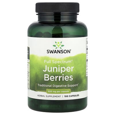 Swanson, Full Spectrum® Juniper Berries, 520 mg, 100 Capsules