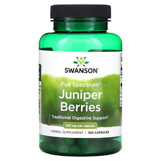 Swanson, Full Spectrum Juniper Berries, 520 mg, 100 Capsules