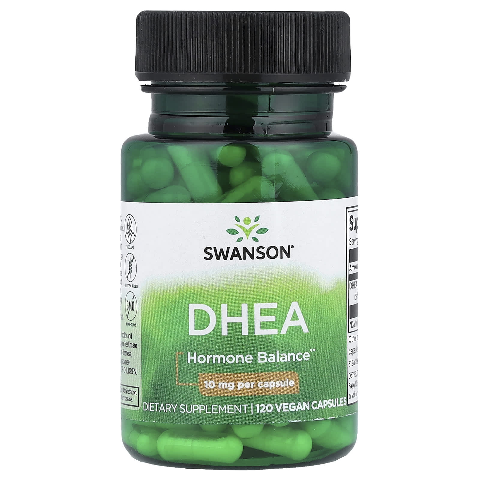 Swanson, DHEA, 10 мг, 120 веганских капсул