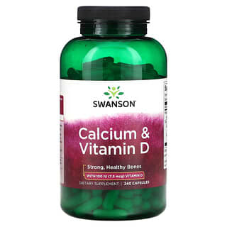 Swanson, Calcio y vitamina D`` 240 cápsulas