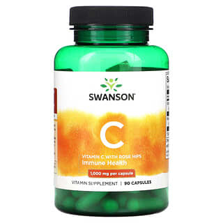Swanson, Vitamin C With Rose Hips, 90 Capsules