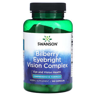 Swanson (سوانسون)‏, مركب Bilberry Eyebright Vision ، 100 كبسولة