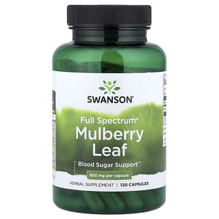 Swanson, Feuille de mûrier Full Spectrum®, 500 mg, 120 capsules