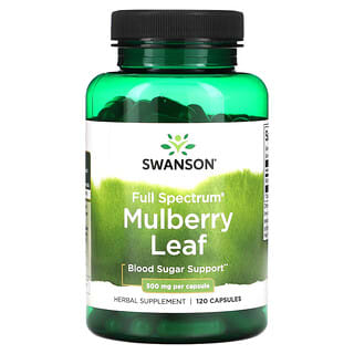 Swanson, Mulberry Leaf, 500 mg, 120 Capsules