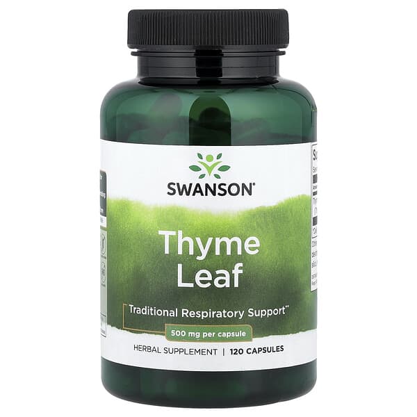 Swanson, Thyme Leaf, 500 mg , 120 Capsules