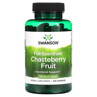 Swanson, Fruta de Chasteberry Full Spectrum, 400 mg, 120 Cápsulas