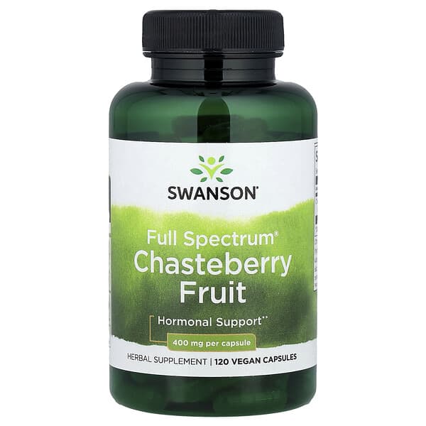 Swanson, Full Spectrum® Chasteberry Fruit, 400 mg, 120 Vegan Capsules