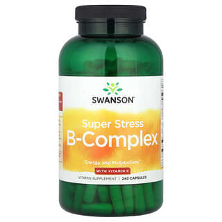 Swanson, Complejo B con vitamina C Super Stress, 240 cápsulas