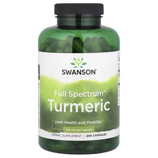 Swanson, Full Spectrum® Turmeric, 1,440 mg, 240 Capsules (720 mg per Capsule)