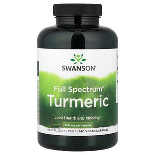 Swanson Vitamins, Full Spectrum®, куркума, 240 капсул (720 мг в 1 капсуле)