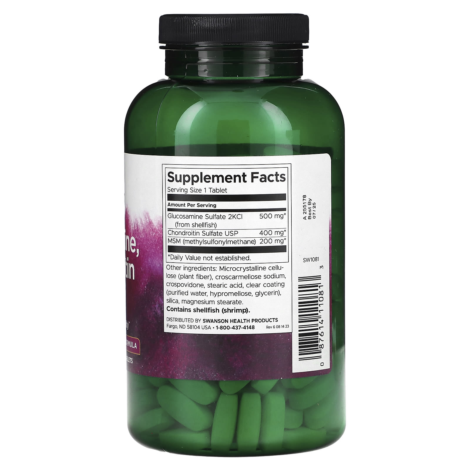 Swanson, Glucosamine, Chondroitin & MSM, 240 Tablets