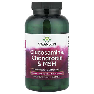 Swanson Vitamins, Glucosamine, Chondroitin & MSM, 240 Tablets