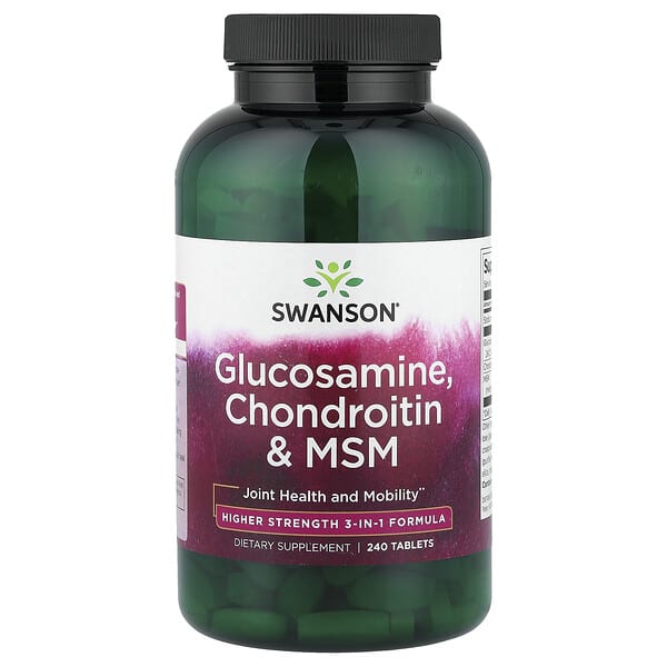 Swanson Vitamins, Glucosamine, Chondroitin & MSM, 240 Tablets — product photo 1