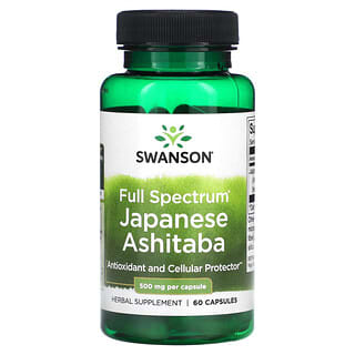 Swanson, Ashitaba japonais à spectre complet, 500 mg, 60 capsules