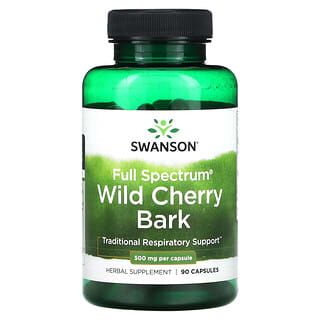 Swanson, Full Spectrum, кора дикой вишни, 500 мг, 90 капсул
