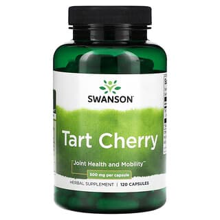 Swanson, Tart Cherry, 500 mg, 120 Capsules (250 mg per Capsule)