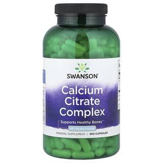 Swanson, Complejo de citrato de calcio, 250 mg, 300 cápsulas