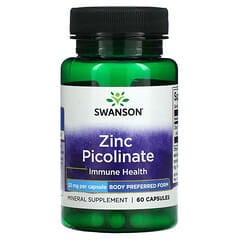 Swanson, Picolinate de zinc, 22 mg, 60 capsules
