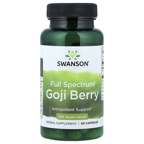 Swanson Full Spectrum®, Goji Berry, 500 mg, 60 Capsules