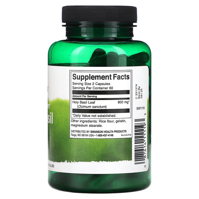 Holy Basil Leaf Full Spectrum 400 mg 120 Capsules