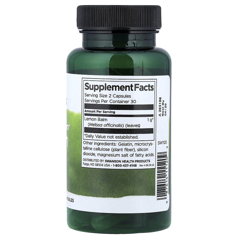 Full Spectrum®（フルスペクトラム）、レモンバーム、500mg、60粒