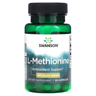Swanson, L-Metionina, 500 mg, 30 Cápsulas