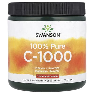 Swanson, Pure C-1000, Vitamin C Powder, 16 oz (454 g)