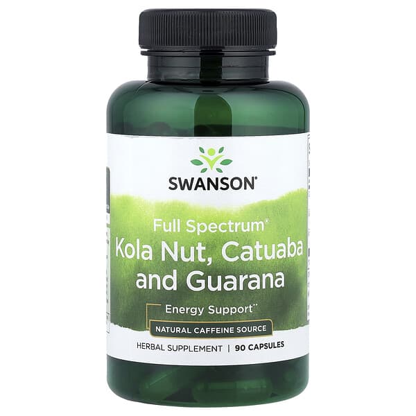 Swanson Vitamins, Full Spectrum® Kola Nut, Catuaba and Guarana, 90 Capsules
