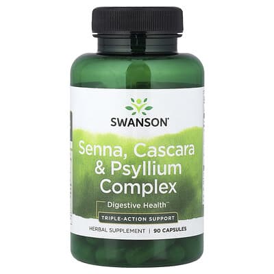 Swanson, Senna, Cascara & Psyllium Complex, 90 Capsules