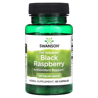 Swanson, Framboesa Negra de Espectro Completo, 425 mg, 60 Cápsulas