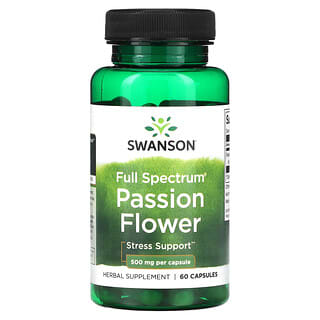 Swanson (سوانسون)‏, زهرة الآلام كاملة الطيف ، 500 ملجم ، 60 كبسولة
