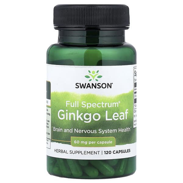 Full Spectrum® Ginkgo Leaf, 60 mg, 120 Capsules