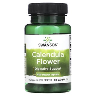 Swanson, Flor de Calêndula, 400 mg, 60 Cápsulas