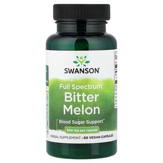 Swanson Vitamins, Melón amargo Full Spectrum®, 500 mg, 60 cápsulas veganas