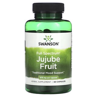 Swanson, Jujubier à spectre complet, 675 mg, 60 capsules