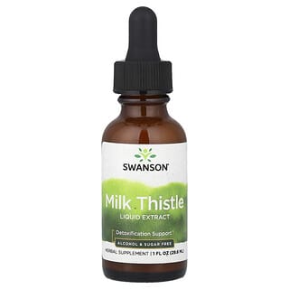 Swanson, Milk Thistle Liquid Extract, Alcohol & Sugar Free, 1 fl oz (29.6 ml)