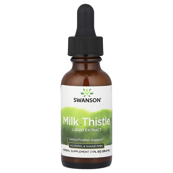 Swanson Vitamins, 水飛薊液體提取物，無酒精和糖，1 液量盎司（29.6 毫升）