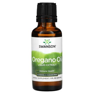 Swanson, Extracto líquido de aceite de orégano, Sin alcohol ni azúcar, 29,6 ml (1 oz. Líq.)